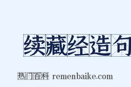 卍续藏经造句是什么意思的图片